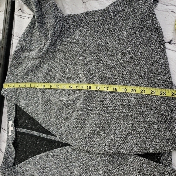 Maurices No Button Cardigan Jacket Black & White Peplum 3/4 Sleeve Plus 4 EUC - Picture 10 of 13